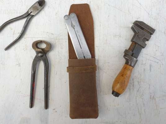 Leather Penknife Case With Clip