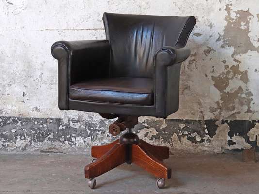 Vintage Leather Hillcrest Chair Brown