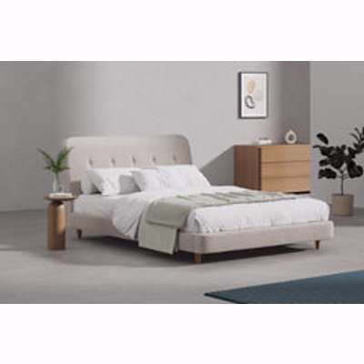 Orion Bed Base - Double: W135 L190 H31 (cm) / Fossil