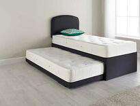 Relyon Guest Bed Coil Mattresses Headboard Single Cedar