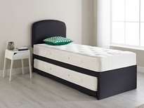 Relyon Guest Bed Coil Mattresses Headboard Small Single Cedar