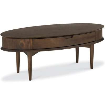 Bentley Oslo With Drawer Walnut Oval Coffee Table