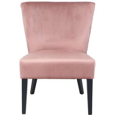 Deco Home Blush Pink Curved Back Chair