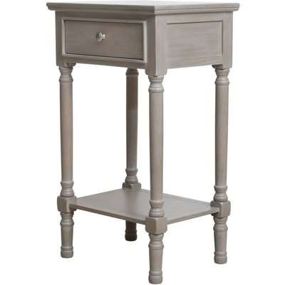 Deco Home Arabella Taupe Wood Large 1 Drawer Telephone Table Side Table