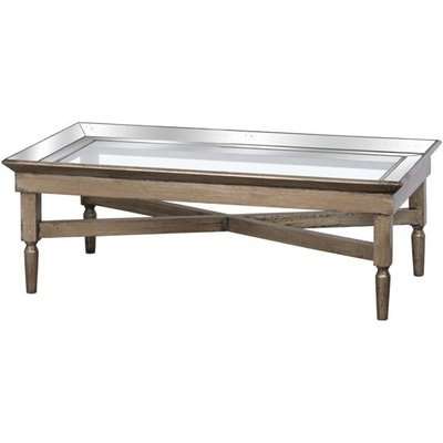 Hill Astor Glass Coffee Table With Mirror Detailing