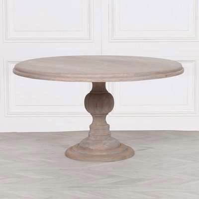 Maison Reproductions Rustic Wooden Dining Table / Brown / Round