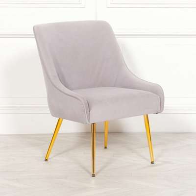Maison Reproductions Velvet Dining Chair / Grey