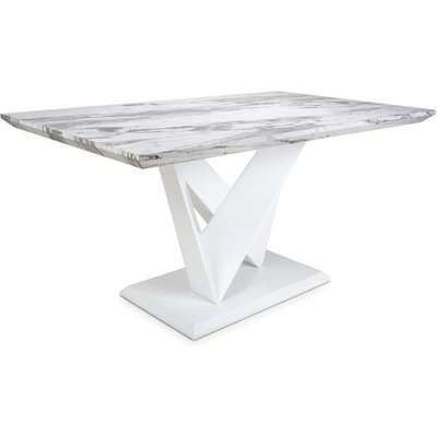 Shankar Saturn Medium Marble Effect Top Dining Table