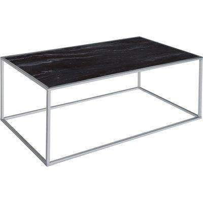Teddy's Collection Swan Coffee Table Black and Chrome