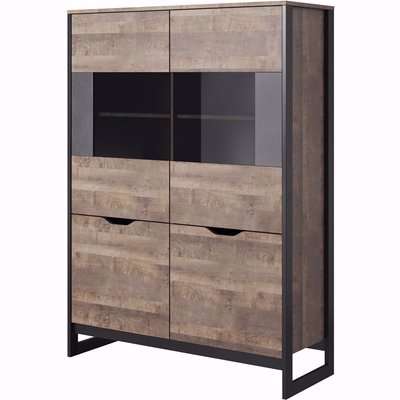 Teddy's Collection Colorado Sideboard Oak And Charcoal Grey