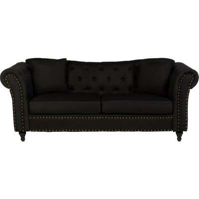 Teddy's Collection Ford Chesterfield Black 3 Seater Sofa
