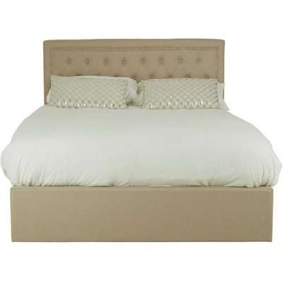 Teddy's Collection Harry Hopsack Beige Ottoman Double Bed
