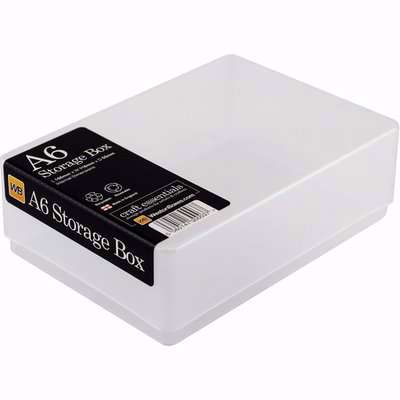 A6 Plastic Craft Storage Boxes for Art Supplies and Photos - Silver / 10
