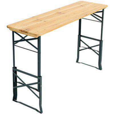 Foldable Firwood Dining Table Outdoor Trestle Desk Adjustable Height - Light Brown