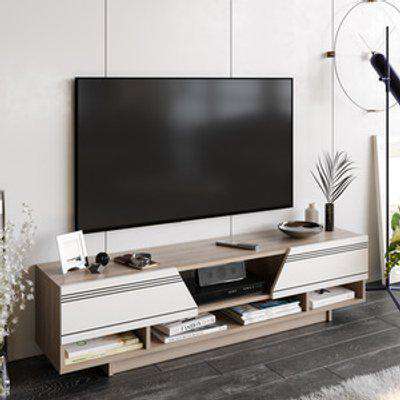 Aspa TV Stand and Media Console - Cordoba and White - Cordoba and White