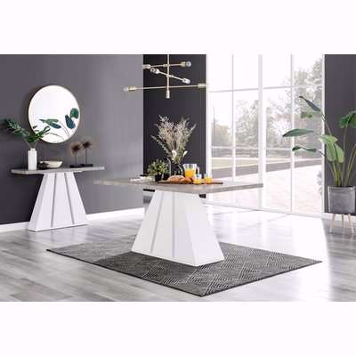 Athens 6 Grey Concrete Dining Table - Grey