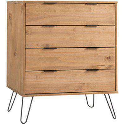 Augusta 4 Drawer Chest Of Drawers - Antique waxed pine