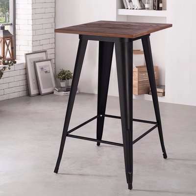 Bar High Seat Wooden Tall Counter Bistro Dining Table - Brown