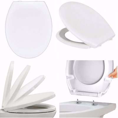 White Soft Close Quick Release Toilet Seat - White