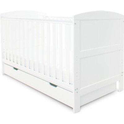 Coleby Classic Cot Bed and Drawer - White