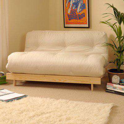 Cream Double 4ft6 Luxury Futon Sofa Bed
