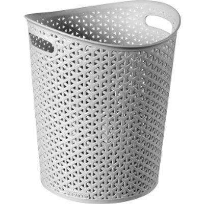 Curver My Style Round Paper Bin Storage Basket  - Grey / 13l
