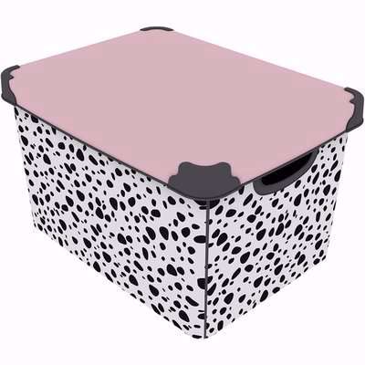Decorative Storage Box With Lid - Pink Monochrome