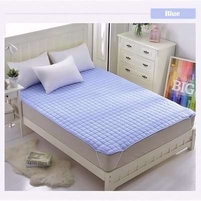 Luxury Mattress Cover Topper Soft Fitted Sheet Protector - Blue / 180cm