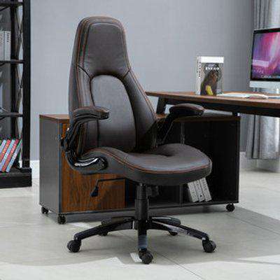 360 Degree Swivel Ergonomic Office Chair  - Coffee & Black