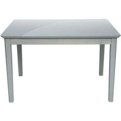 Elgin Dining Table  With Glass Top - Soft Grey