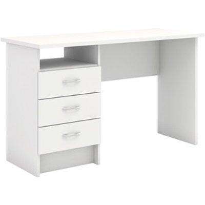 Focus Desk With Three Drawers - White