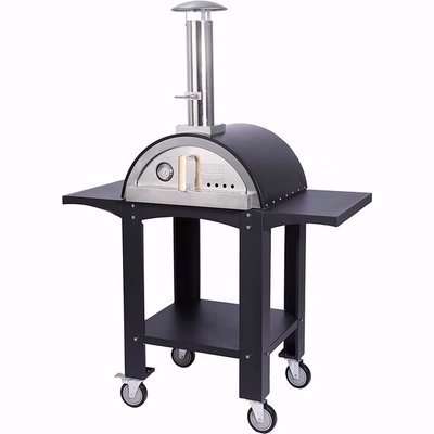 Fresh Grills Free Standing Extra Large Pizza Oven with Prep Stations - Silver