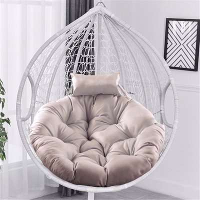 Garden Egg Chair Back Cushion Outdoor Hanging Swing Hammock Seat Pillow Pad - Grey