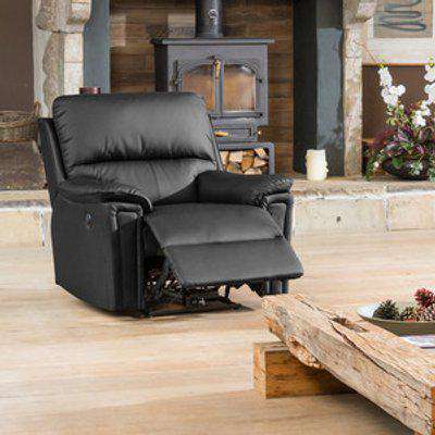 Grenville Electric Recliner Chair - Black