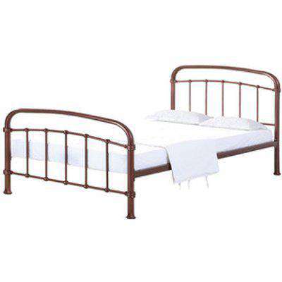 Halston Metal Frame Bed - Copper / Double