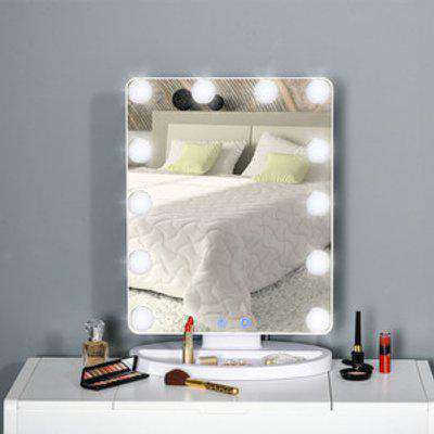 Hollywood Light Up Vanity Makeup Mirror with LED Lights - White, Silver