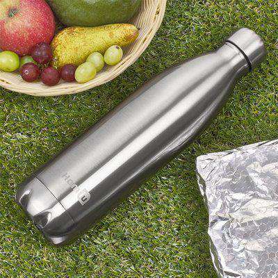 Homiu Double Walled Stainless Steel Water Bottle - Grey