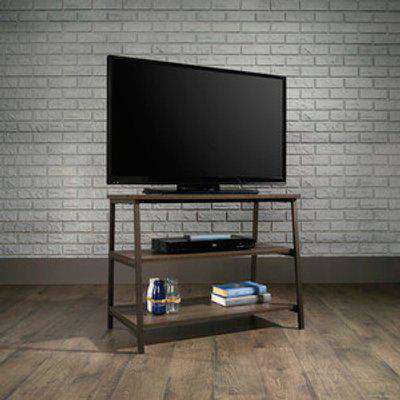 Industrial Style TV Stand - Smoked Oak
