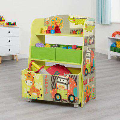 Kid Safari Storage Unit and Toy Box - Multicoloured