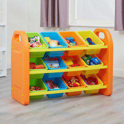 Kids 9 Bin Storage Organiser - Multicolour