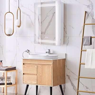 LED Illuminated Bathroom Mirror Cabinet - White