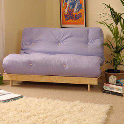Lilac 4ft 2 Seater Wooden Luxury Futon Sofa Bed