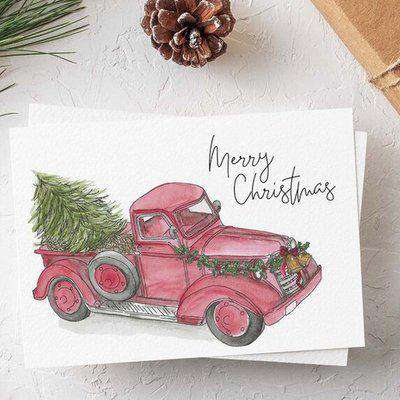 Luxury Christmas card - The Vintage Truck