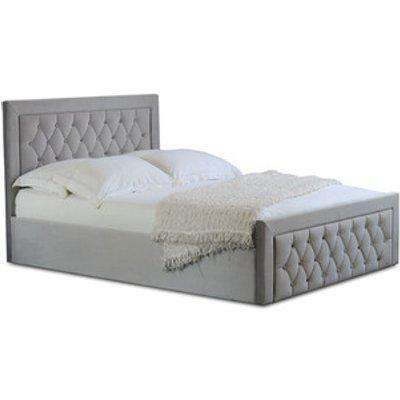 Side Lift Ottoman Bed - White / Double