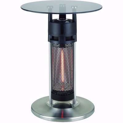 Monterey 1.2kW Glass Table Bar Heater for the Patio - Black