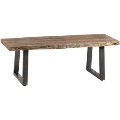 Natural Essential Live Edge Rectangular Shaped Coffee Table - Light Wood