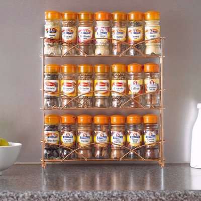 Neo Free Standing 3 Tier Table Top Spice Rack - Copper