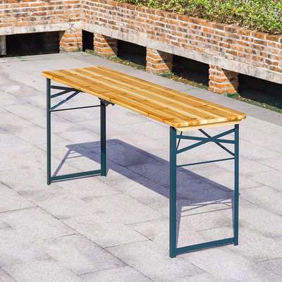 Outdoor Foldable Fir Wood Beer Table Garden Picnic Dining Pub Bench - Light Brown /  0 / 1 table / 177cm