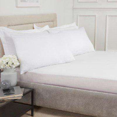 Polycotton Deep Fitted Sheet - White / Double