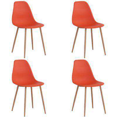 PP Dining Bar Chairs Set Of 4 - Orange